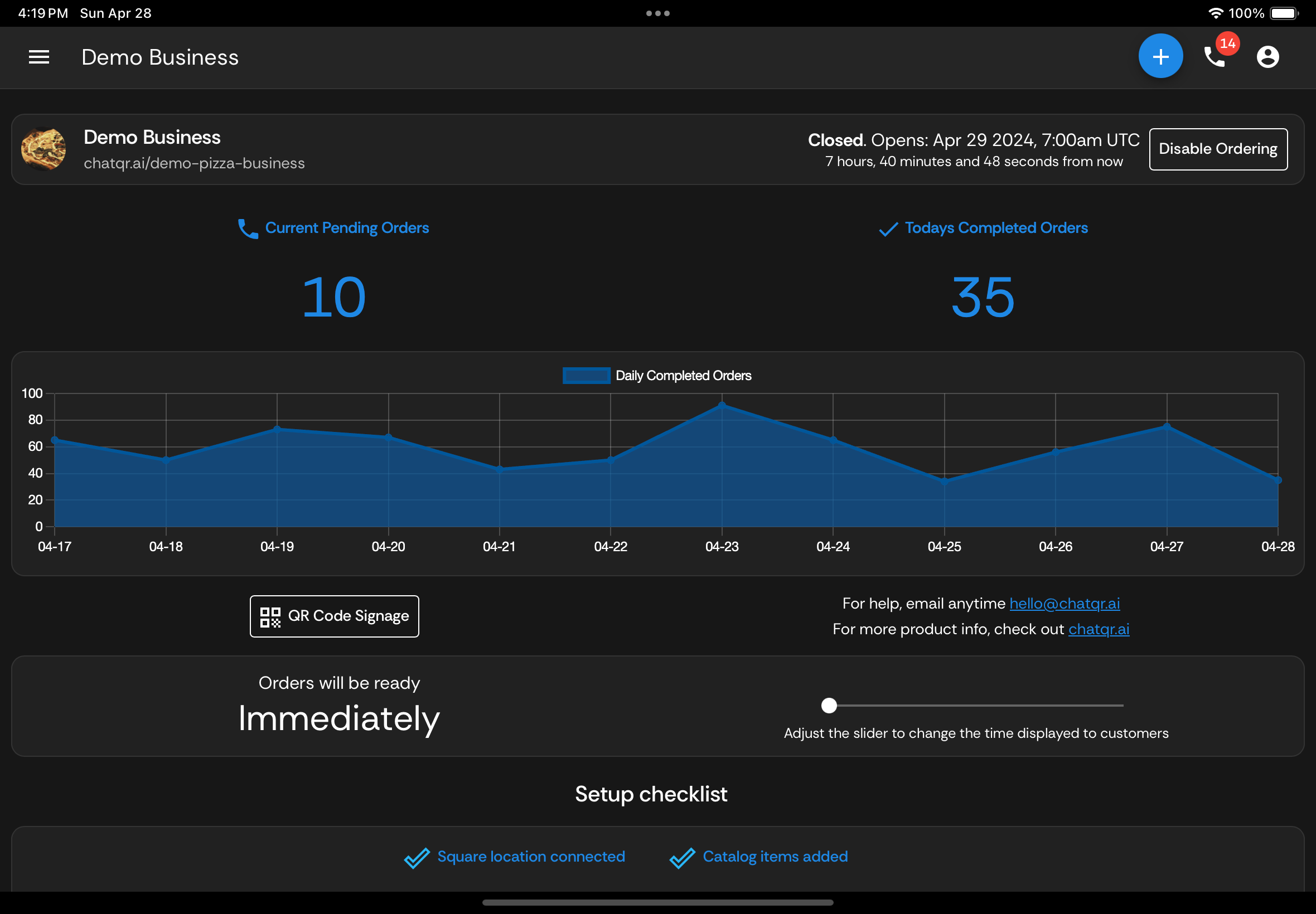 Realtime dashboard